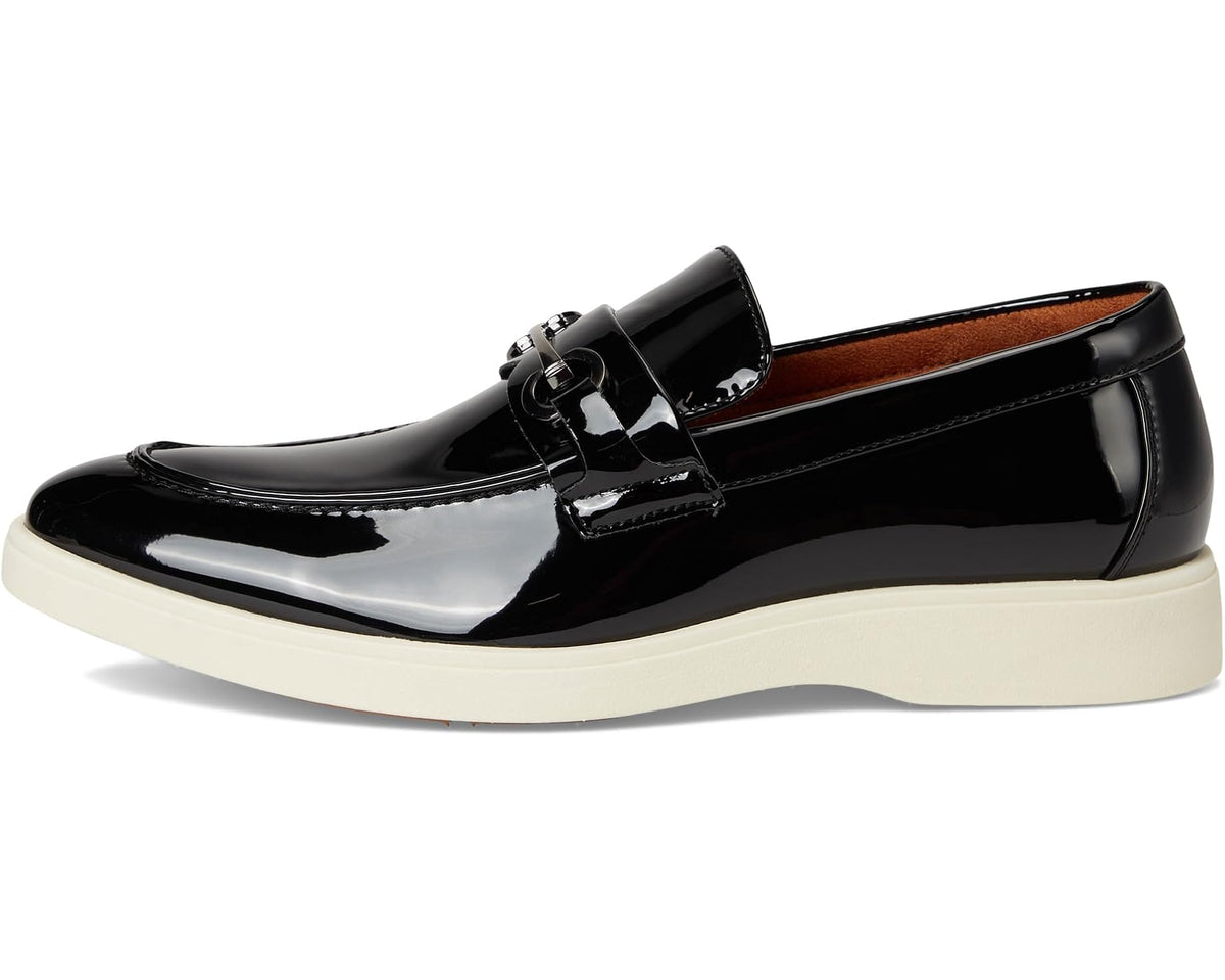 Men's Stacy Adams Slayton Moc Toe Slip-On Black Patent