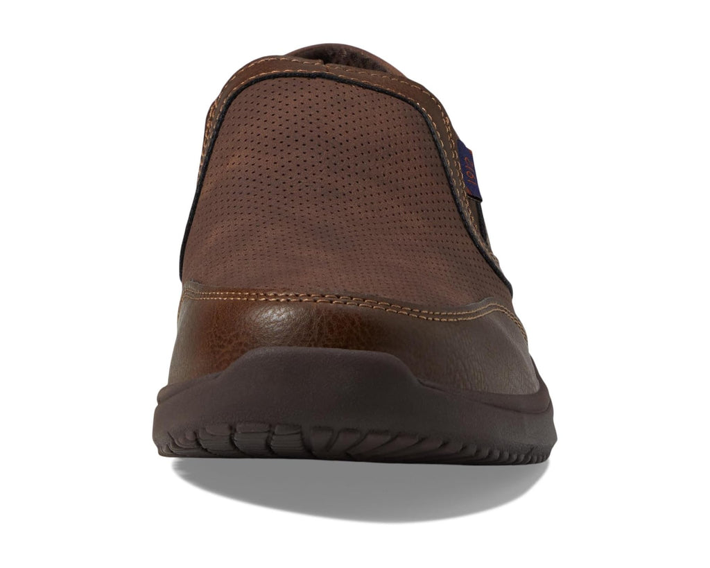 Men's Nunn Bush Conway EZ Moccasin Toe Slip-On Easy Slip-In Loafer Brown
