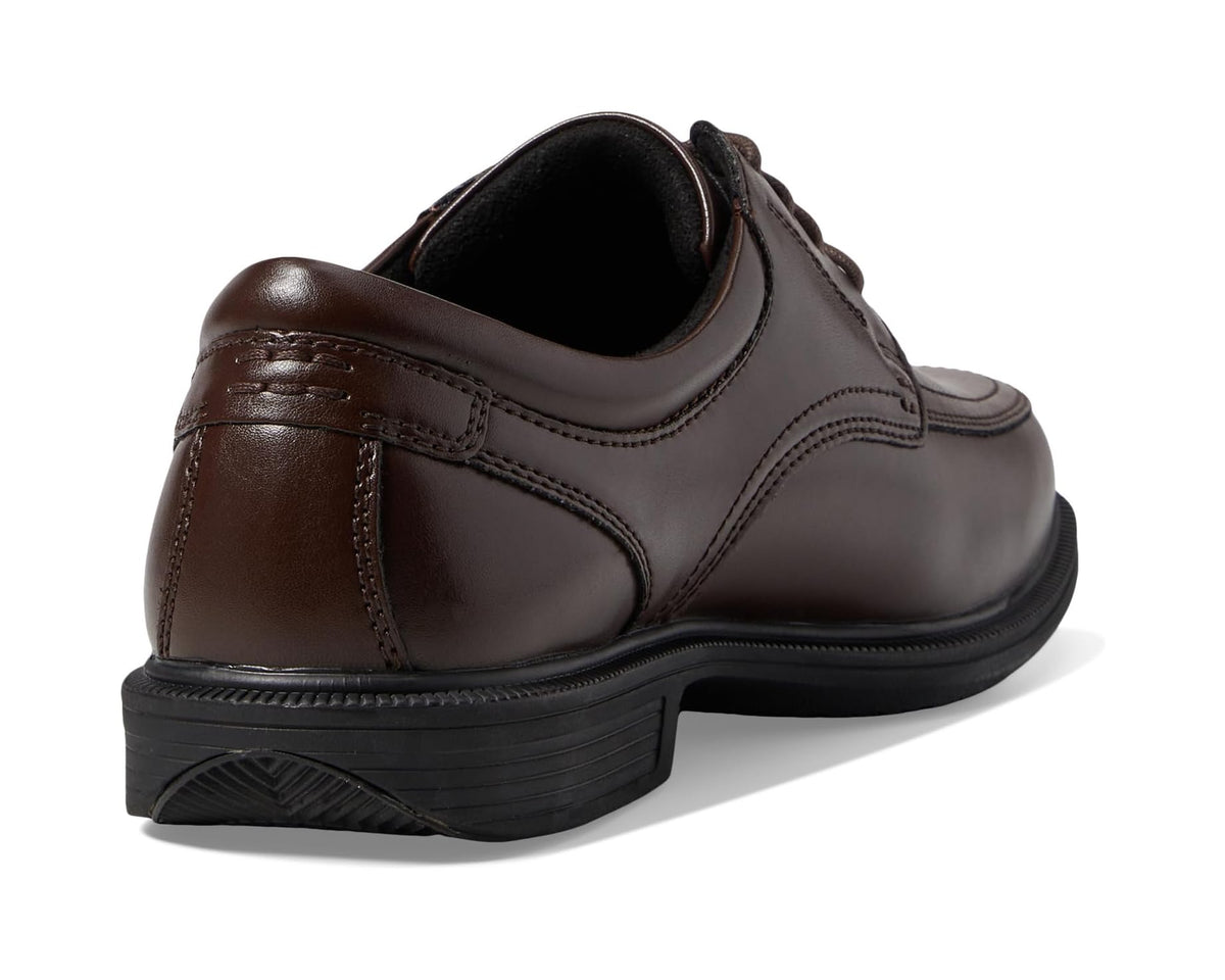 Men's Nunn Bush Bourbon Street Moc Toe Oxford with KORE Slip Resistant Walking Comfort Technology Brown