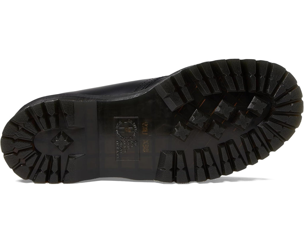 Unisex Dr. Martens 1461 Quad Smooth Leather Platform Shoes Black Polished Smooth