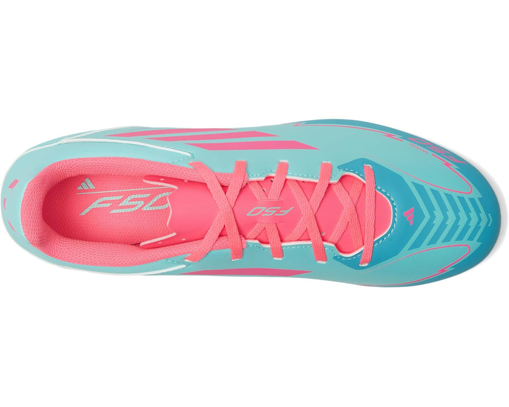 Unisex adidas F50 Club Messi Firm Ground/Multi Ground Soccer Cleats Flash Aqua/Lucid Pink/Lucid Cyan