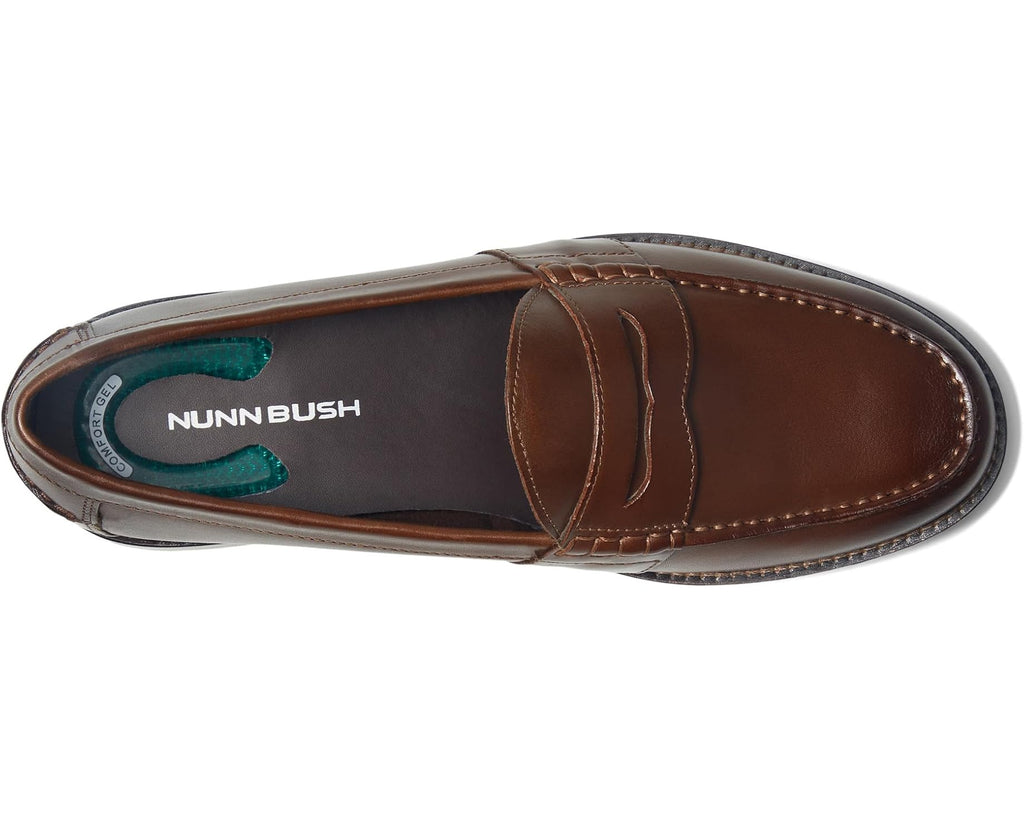 Men's Nunn Bush Noah Beef Roll Penny Loafers Brown
