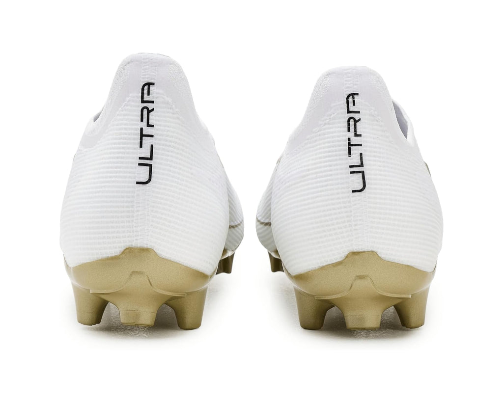 Men's PUMA Ultra 6 Pro Firm, Artificial Ground Soccer Cleats White/Metallic Gold/Black