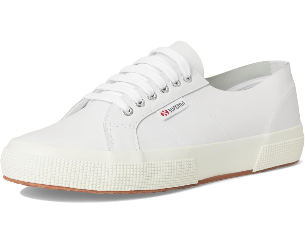 Unisex Superga 2750 Unlined Nappa Optical White/Silver/Favorio