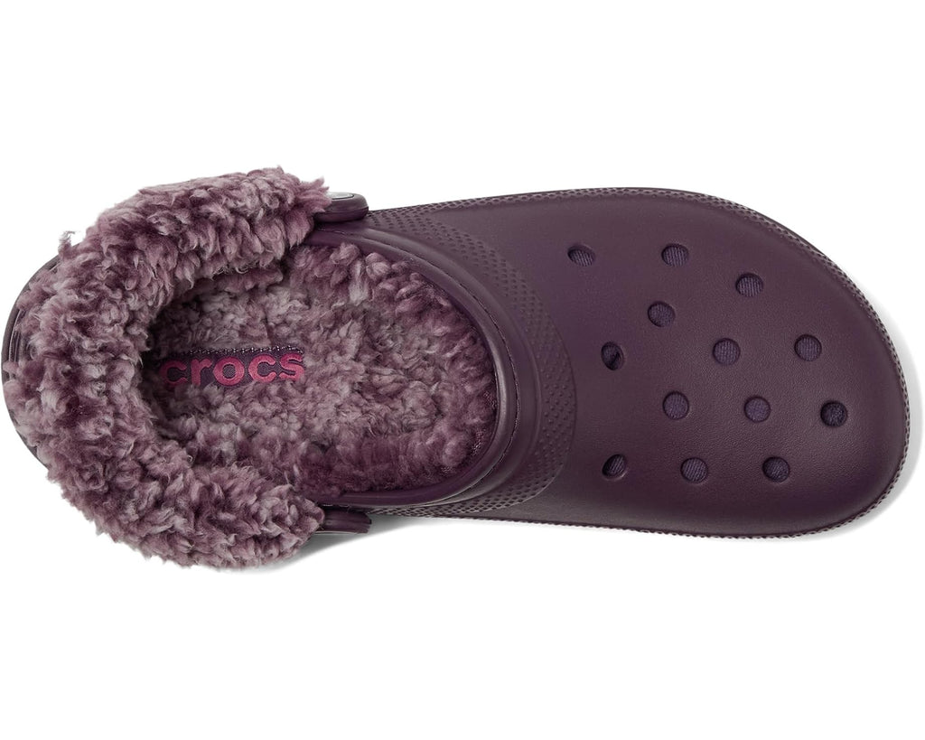 Unisex Crocs Classic Fleece Lined Clogs Plush Plum