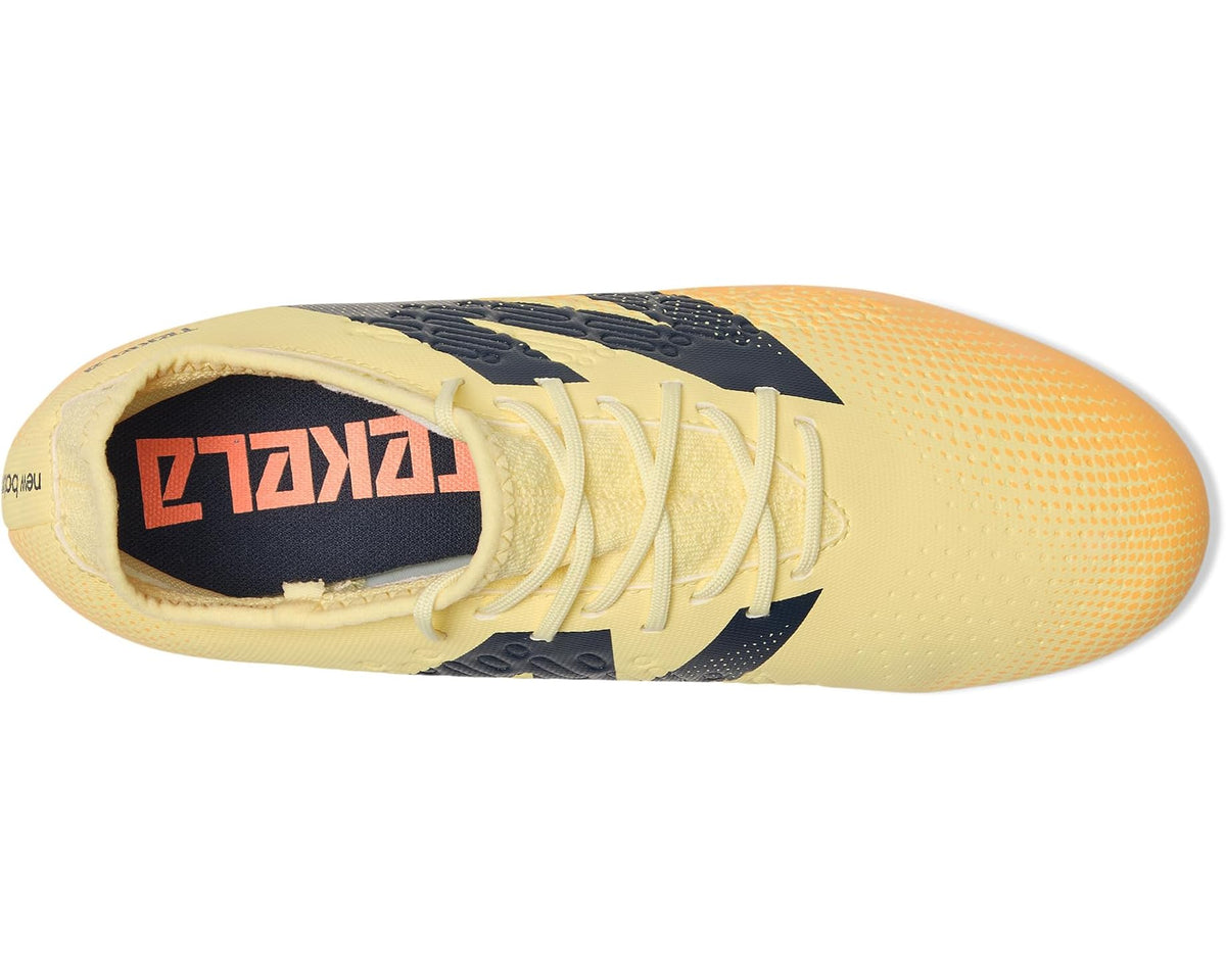 Unisex New Balance Tekela Magique FG V4+ Soccer Cleats Parchment/Clementine/Hot Mango