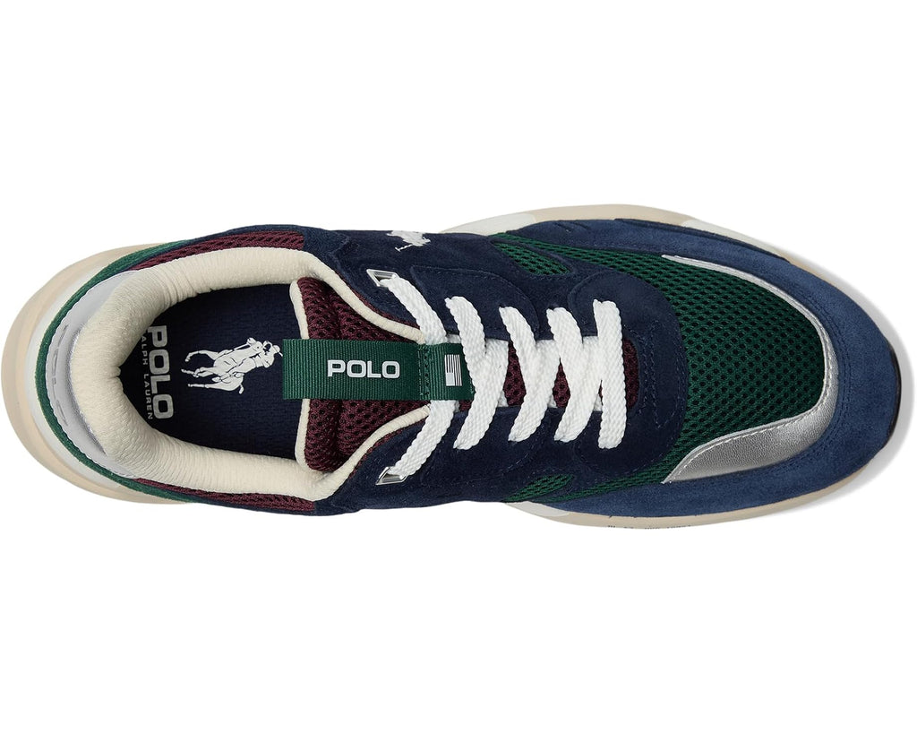 Men's Polo Ralph Lauren Jogger Suede & Mesh Sneakers Madison Ave Color-Block