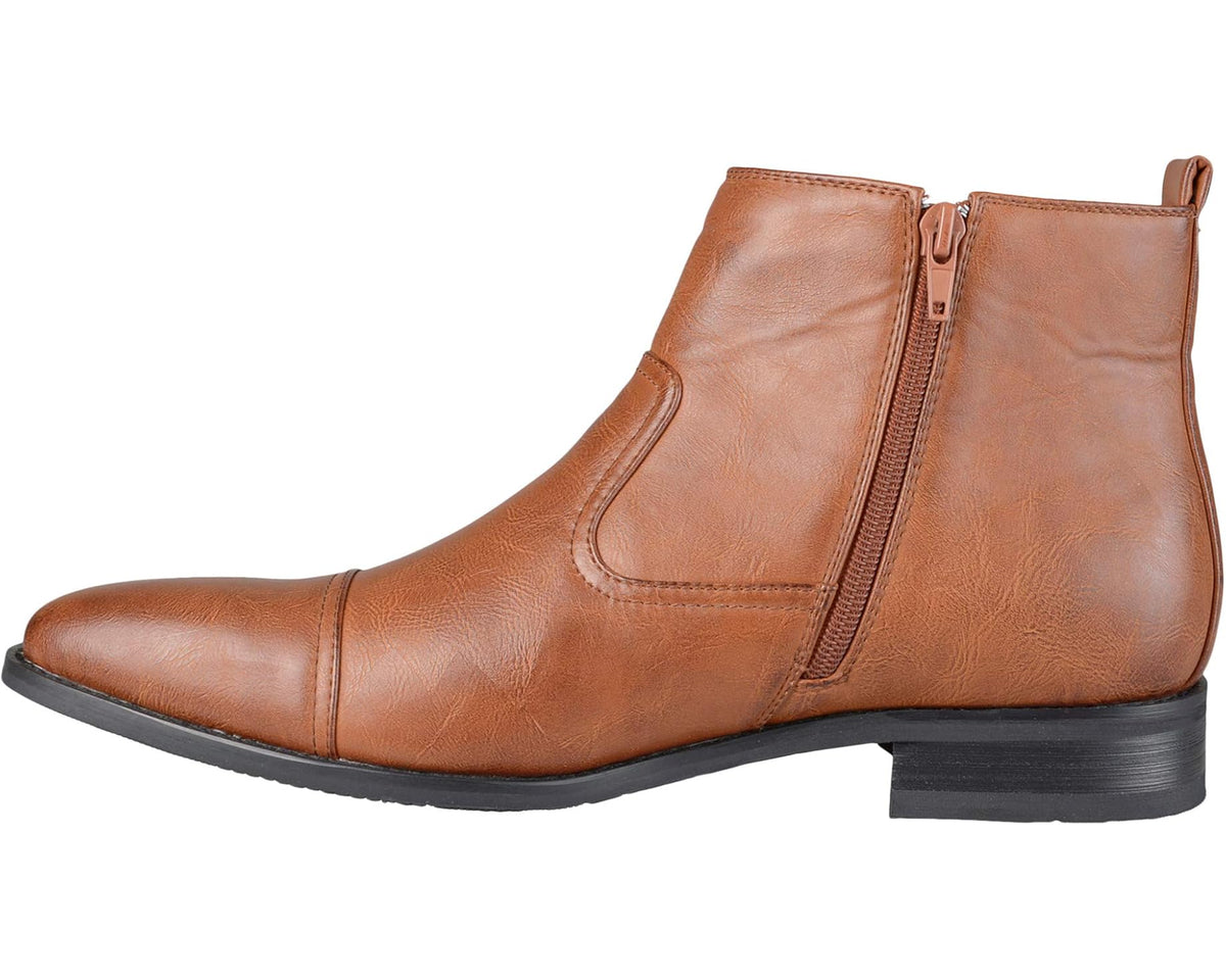 Men's Vance Co. Alex Chelsea Boot Tan Faux Leather