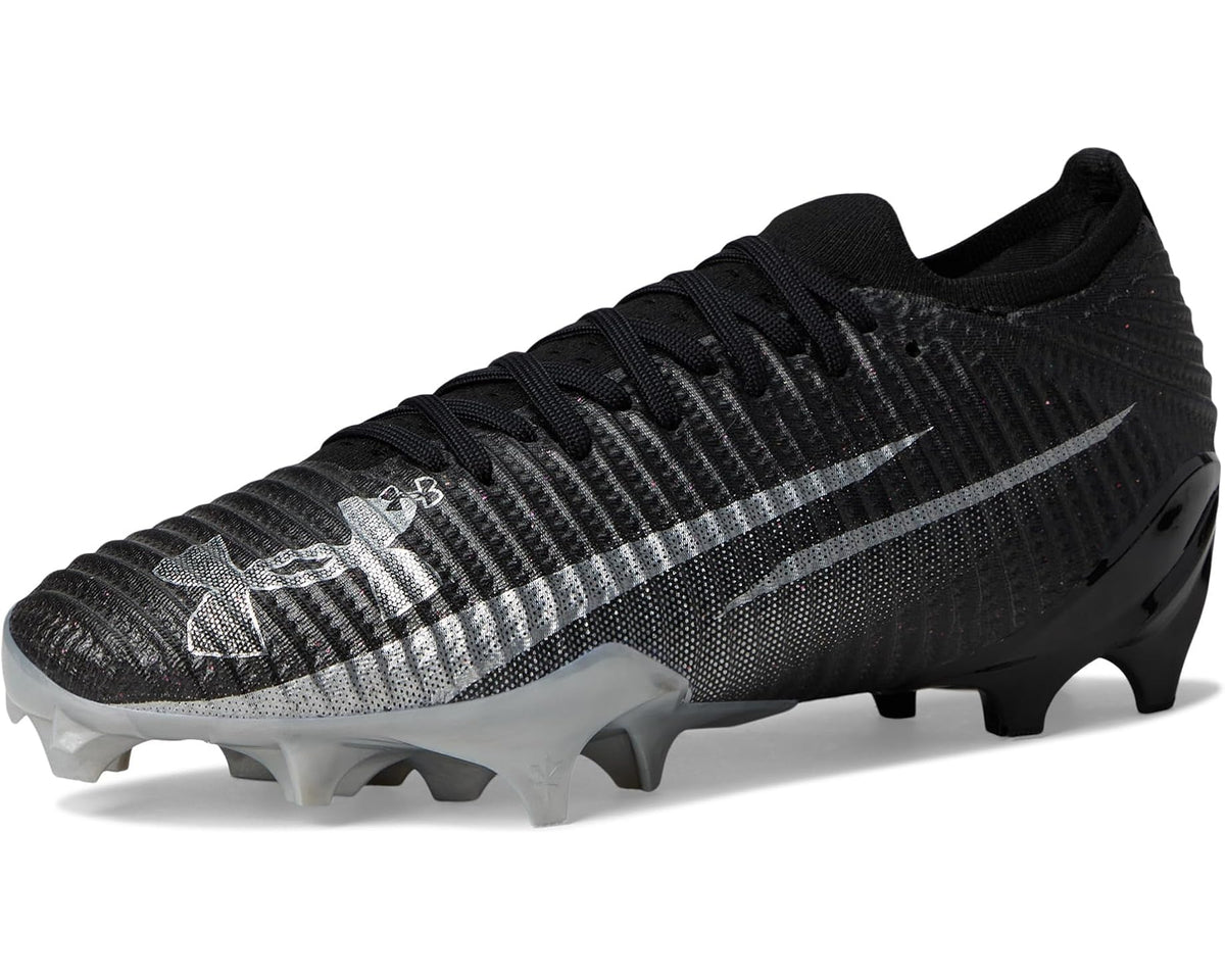 Men's Under Armour Blur Pro Football Cleats Black/Metallic Silver/Metallic Silver