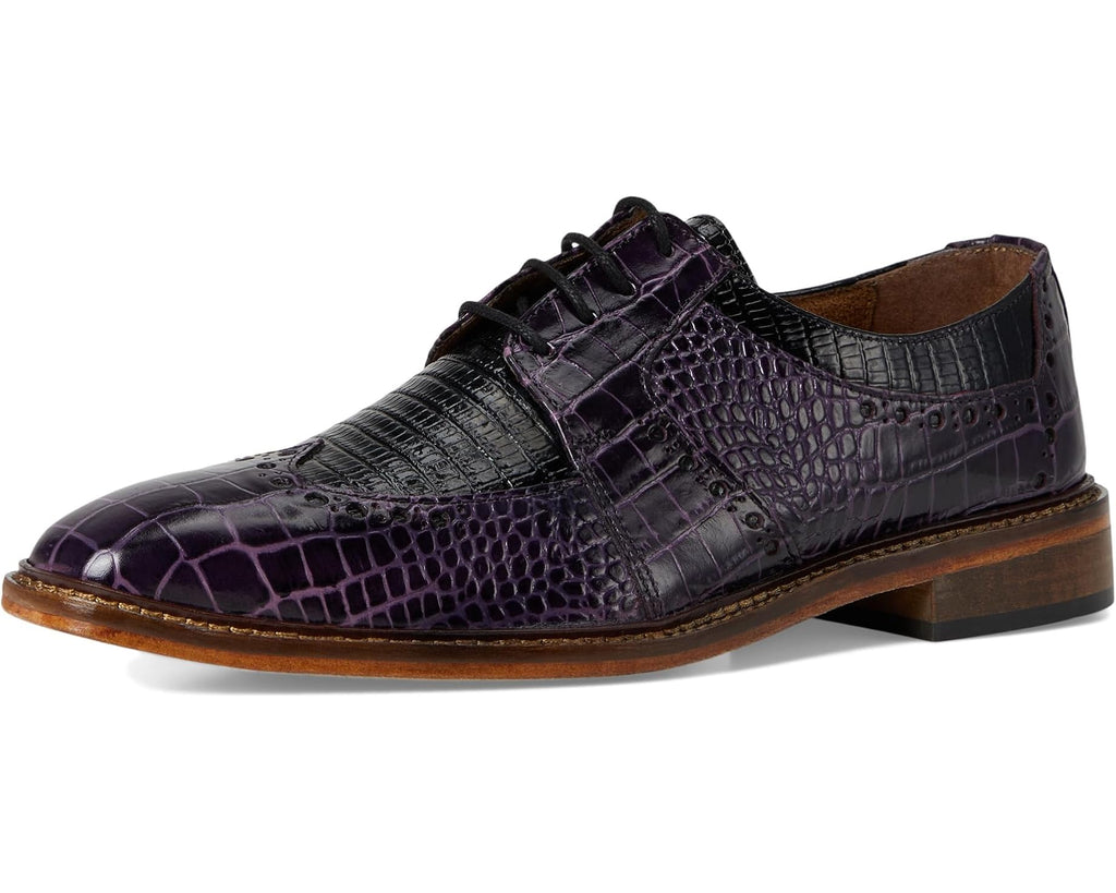 Men's Stacy Adams Travato Wingtip Lace-Up Purple Multi