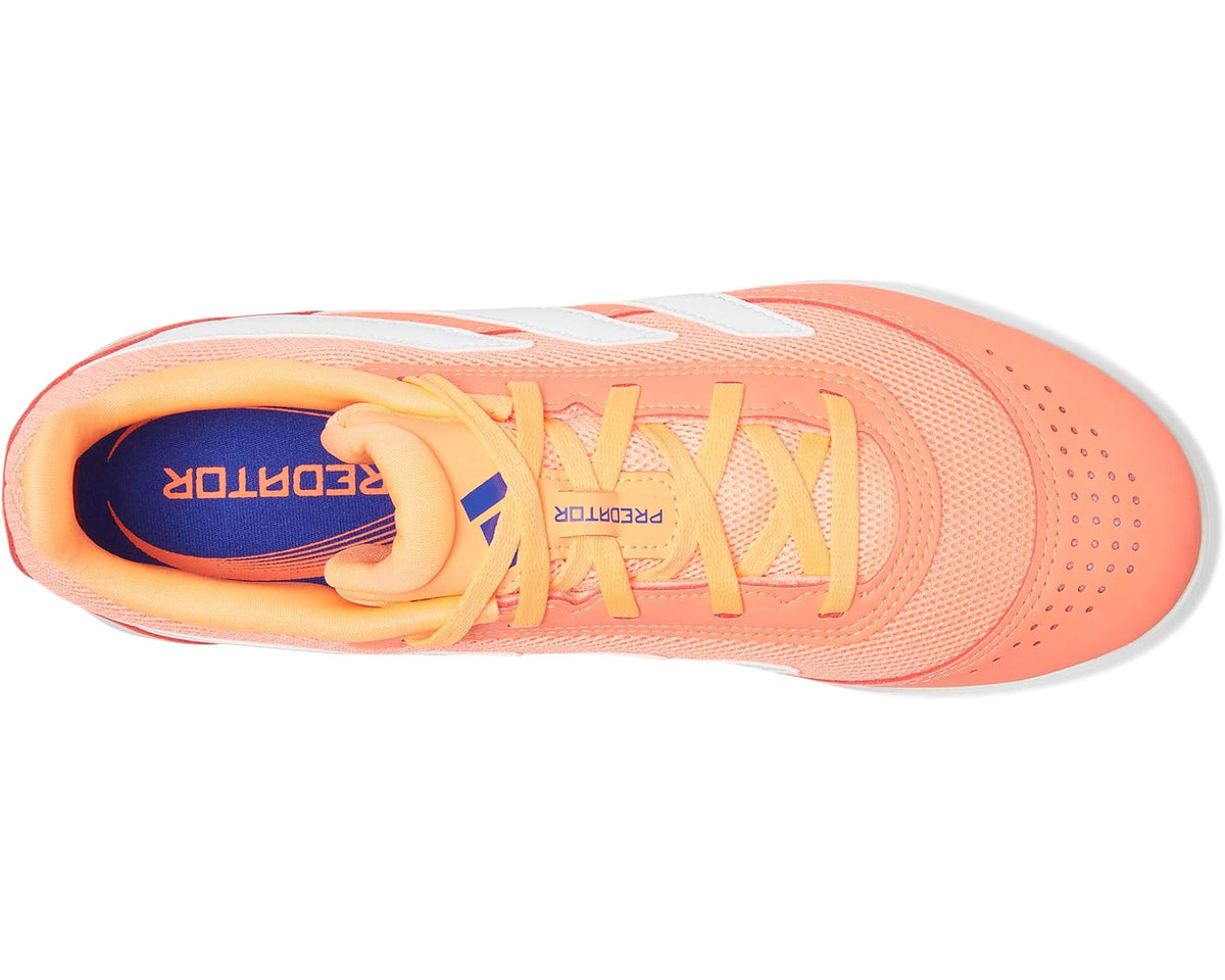 Unisex adidas Predator Club Indoor Soccer Cleats Signal Coral/White/Beam Orange