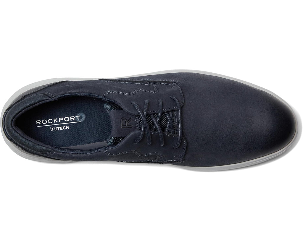 Men's Rockport Noah Plain Toe Dark Blue Leather