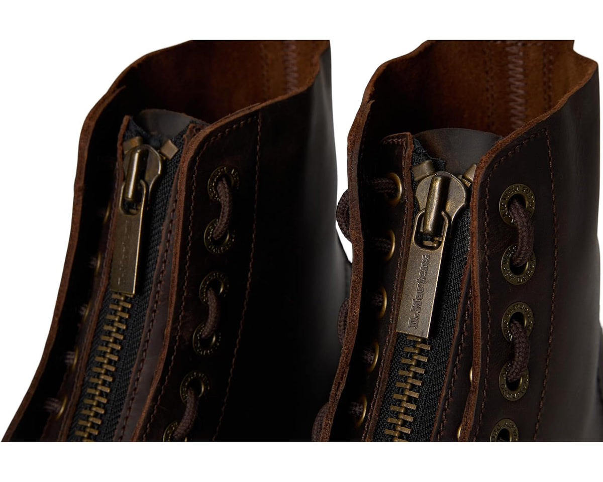 Unisex Dr. Martens Sinclair Leather Platform Boots Dark Brown
