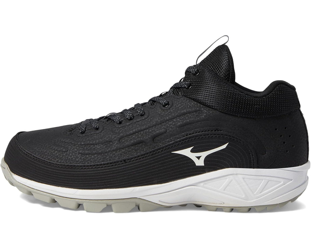 Men's Mizuno Ambition 3 BB Mid AS Baseball Cleats Black/White