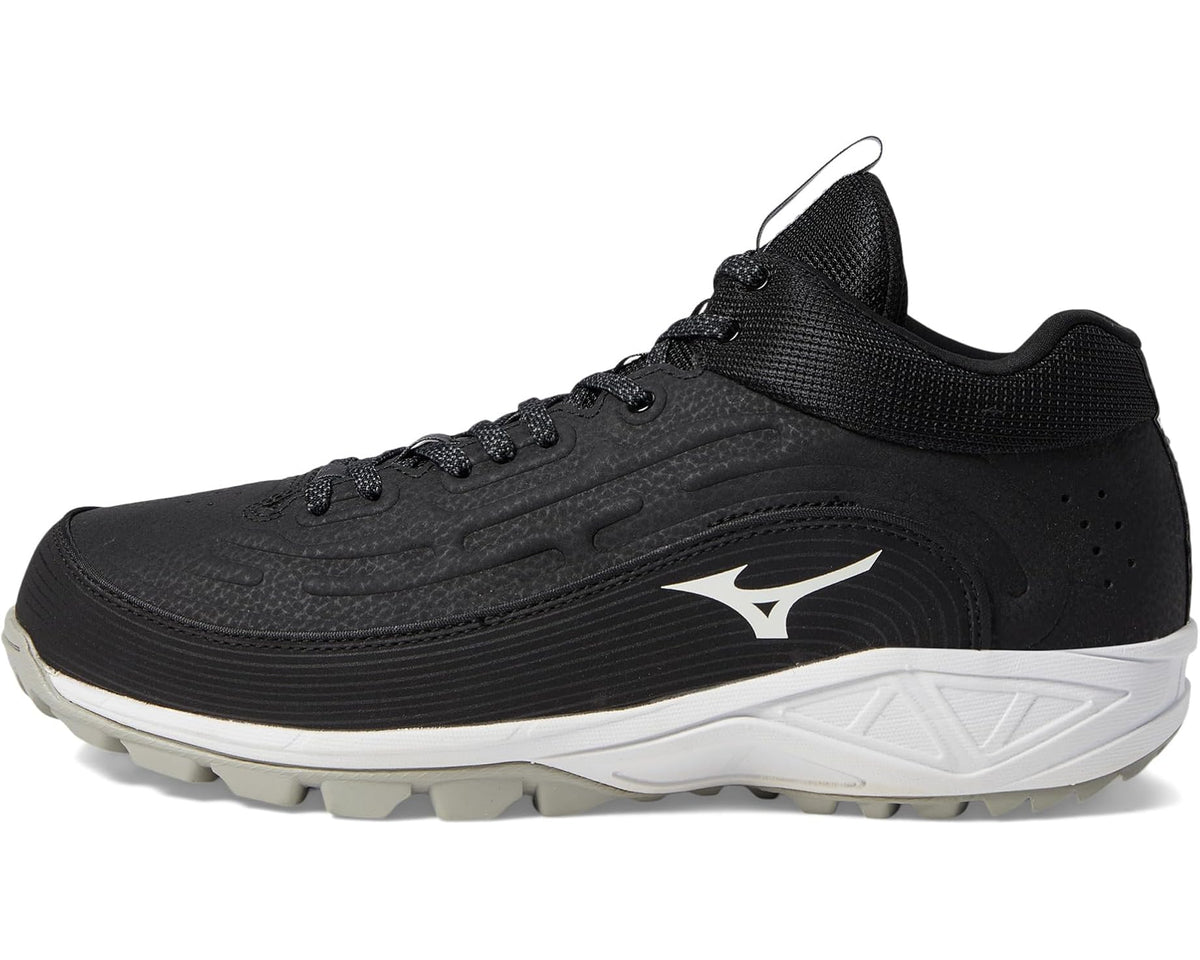 Men's Mizuno Ambition 3 BB Mid AS Baseball Cleats Black/White