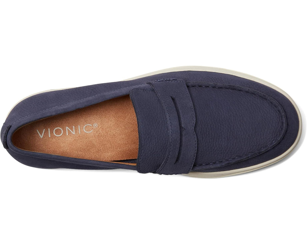 Men's VIONIC Thompson Slip-ons Navy Blue Leather