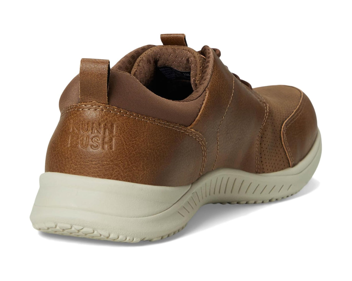 Men's Nunn Bush Conway Moccasin Toe Oxford Casual Lace Up Lightweight Athletic Style Tan