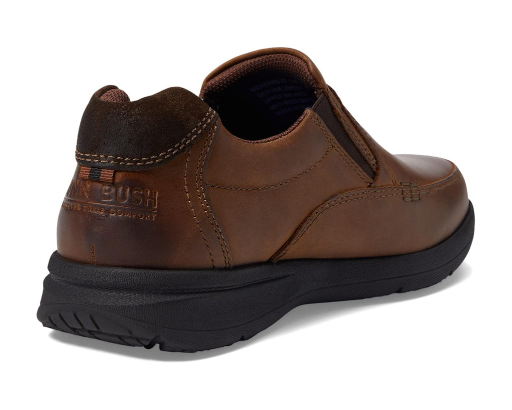 Men's Nunn Bush Cam Moc Toe Slip-On Brown Crazy Horse