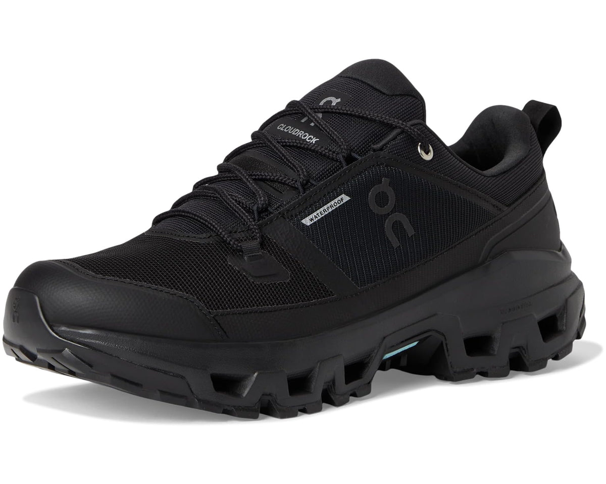 Men's On Cloudrock Low Waterproof Black/Black