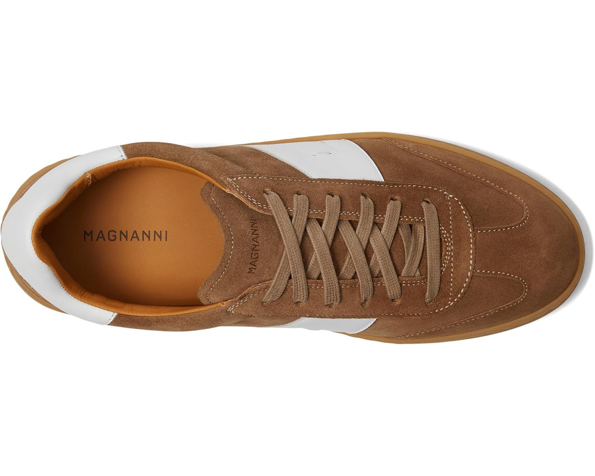 Men's Magnanni Primera Taupe Suede/White