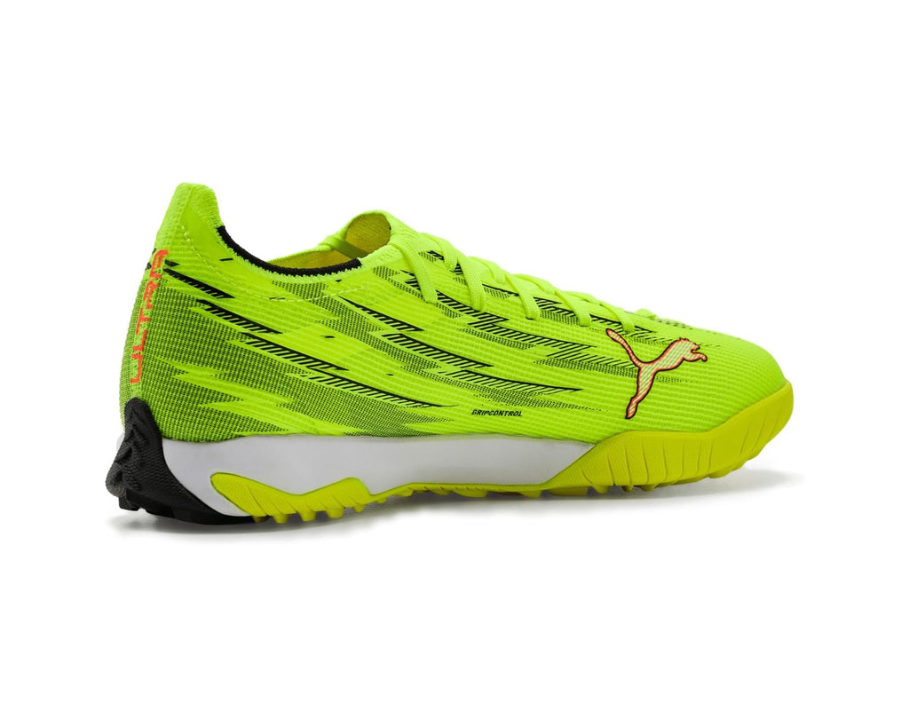 Men's PUMA Ultra 6 Match Turf Trainer Soccer Cleats Yellow Alert/Black/Glowing Red/Lime Squeeze