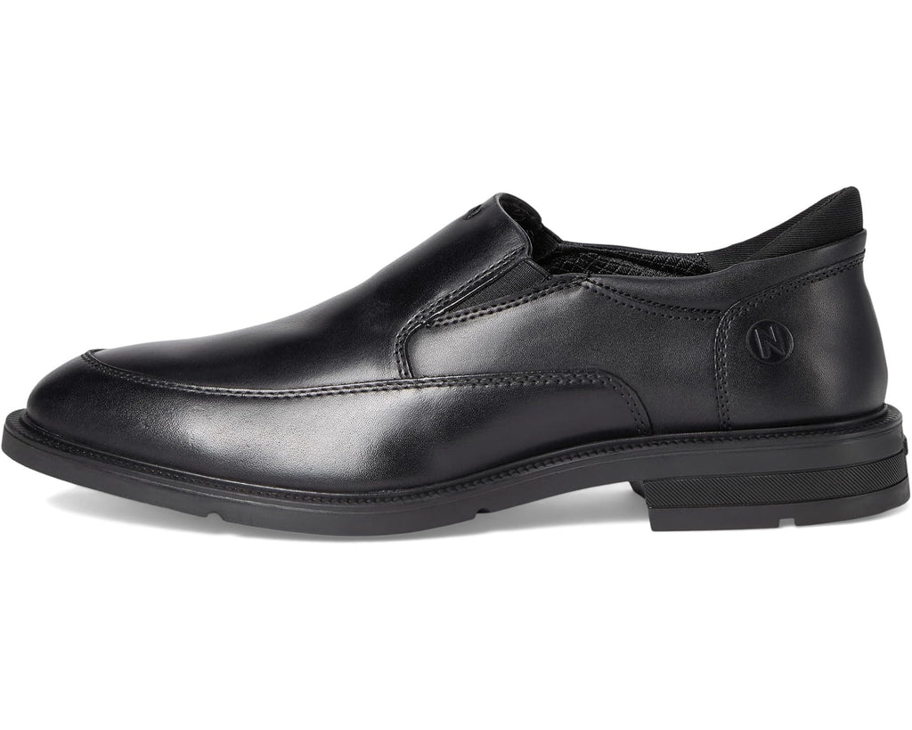 Men's Nunn Bush Kore Ez Icon Moccasin Toe Slip-On Easy-On Easy-Off Dress Casual Shoe Loafer Black