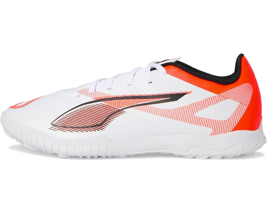 Men's PUMA Ultra 5 Play Turf Trainer Soccer Cleats Puma White-Puma Black-Glowing Red