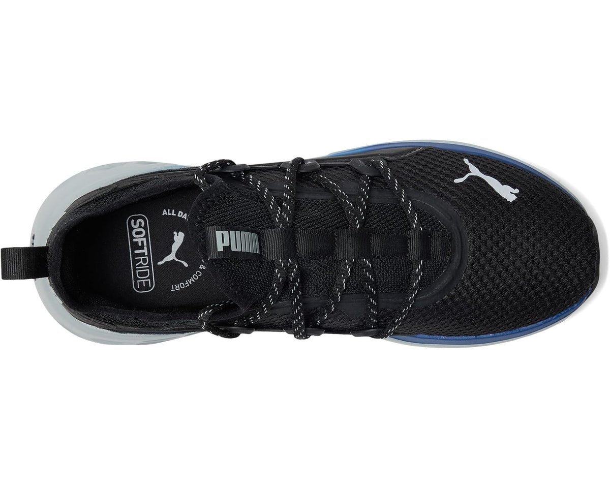 Men's PUMA Softride Frequence Lace Fleck Shoes Black/Clyde Royal