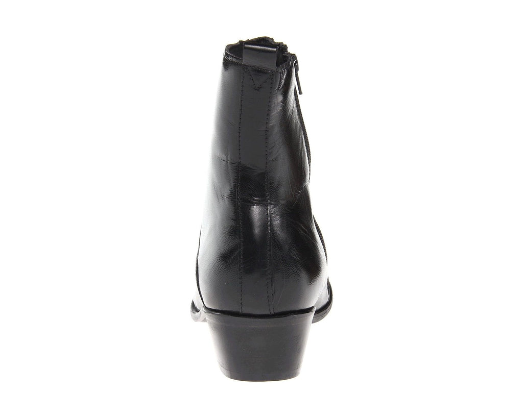 Men's Stacy Adams Santos Plain Toe Side Zip Boot Black Leather