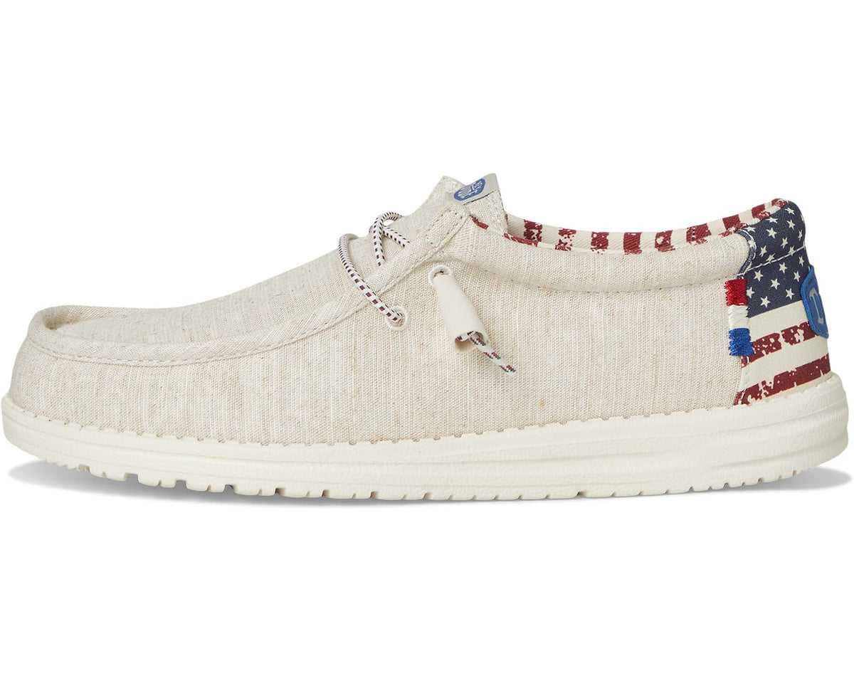 Unisex Hey Dude Wally Patriotic Off-White Patriotic