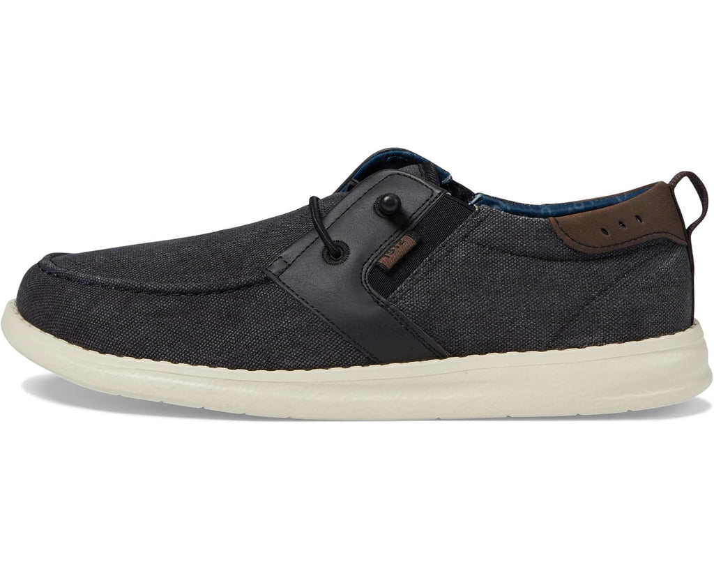 Men's Nunn Bush Brewski Moc Toe Slip-on with Elastic Bungee Black