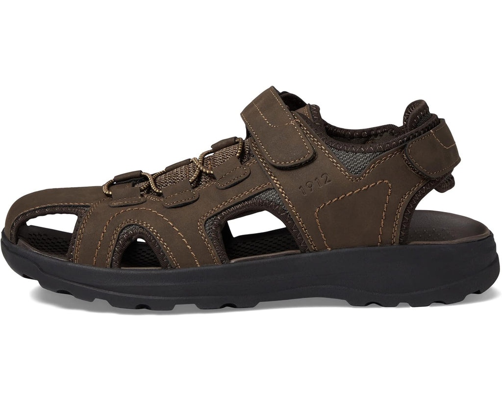 Men's Nunn Bush Huck Sport Closed Toe Fisherman Sandal Brown
