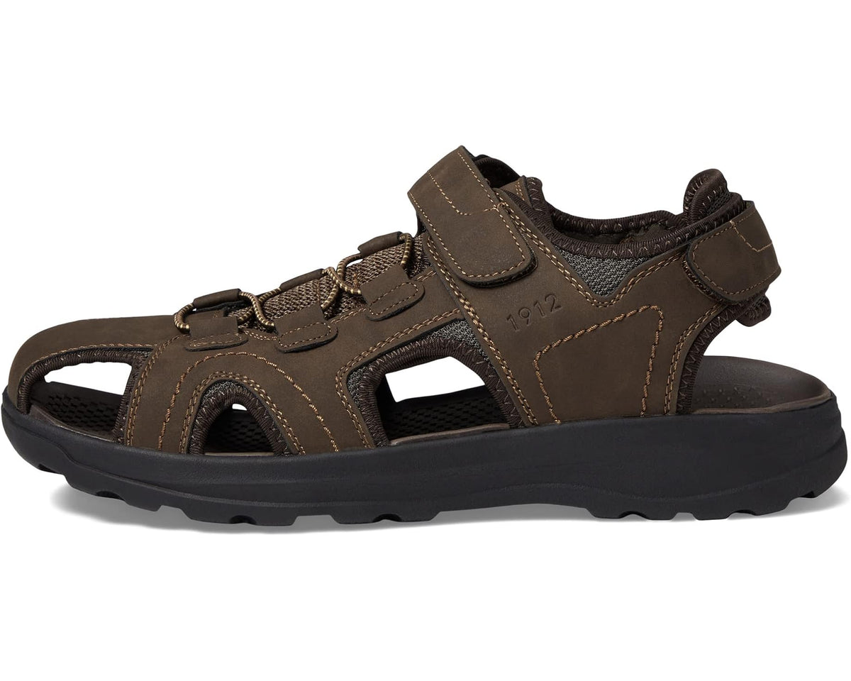 Men's Nunn Bush Huck Sport Closed Toe Fisherman Sandal Brown
