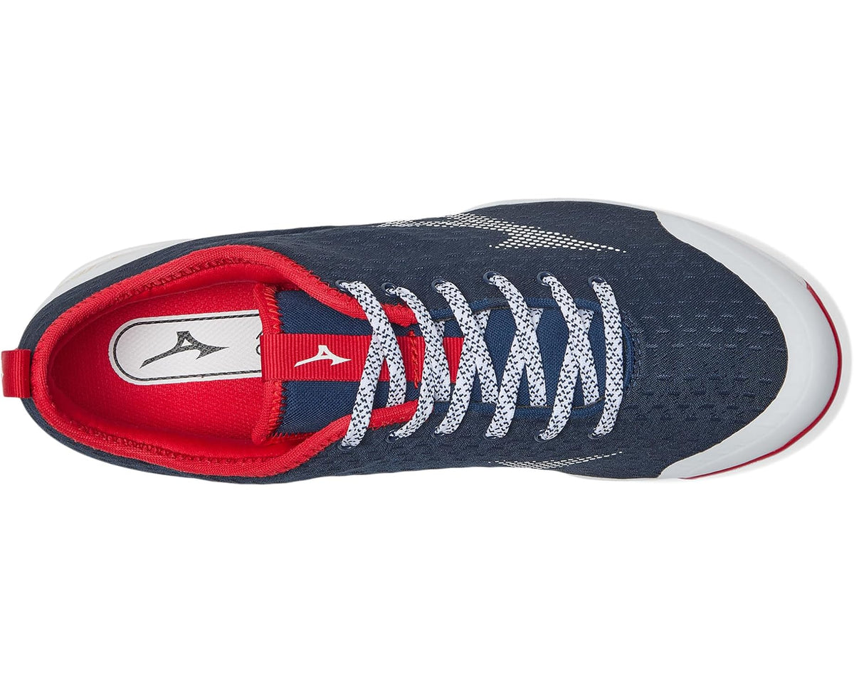 Men's Mizuno Dominant 4 TPU Baseball Cleats Navy/Red