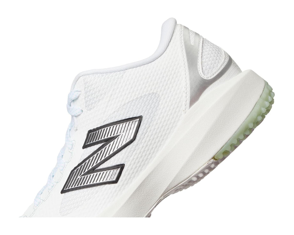 Men's New Balance FreezeLX V5 Turf Low Lacrosse Cleats White/Black/Silver Metallic