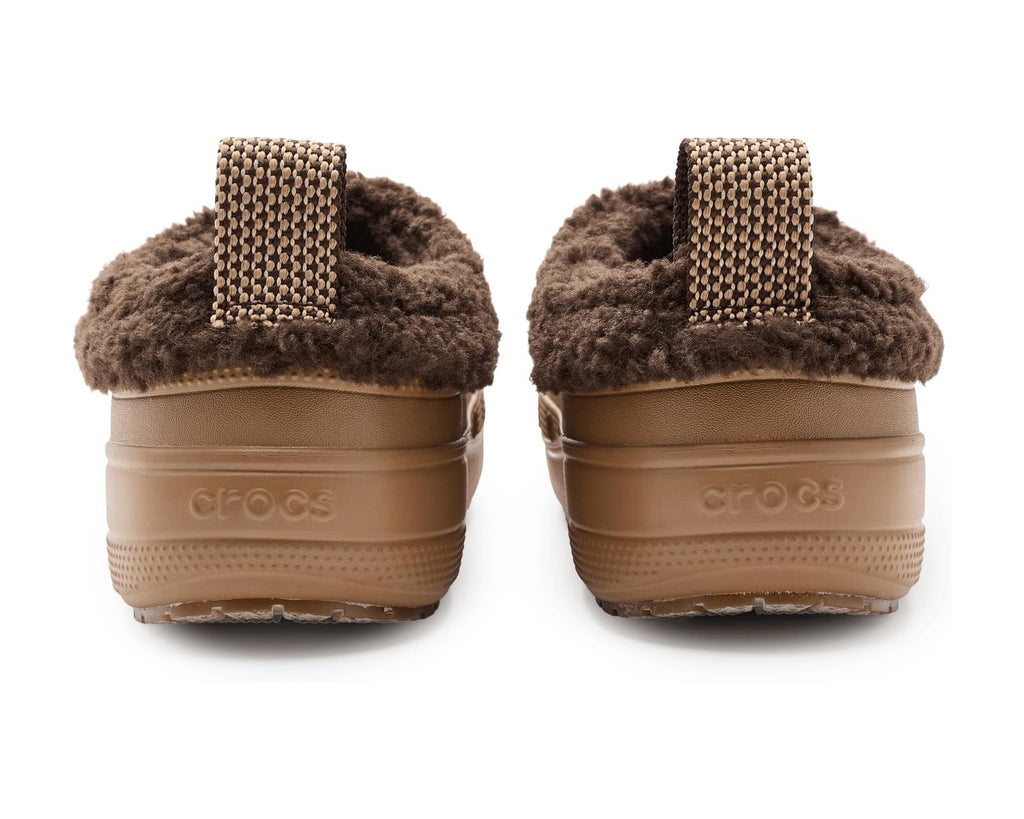 Unisex Crocs Classic Lined Shorty, Faux Fur Winter Boots Sepia
