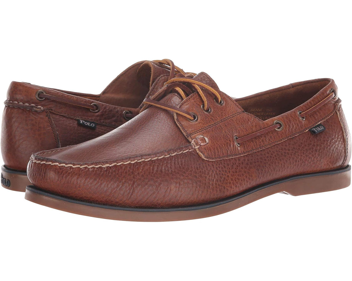 Men's Polo Ralph Lauren Bienne Boat Shoe Tan Oiled Tumbled Leather
