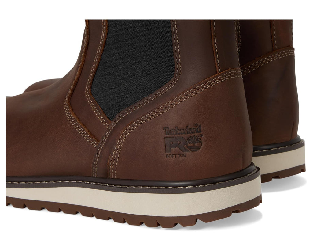 Men's Timberland PRO Irvine Chelsea Wedge Soft Toe Medium Brown