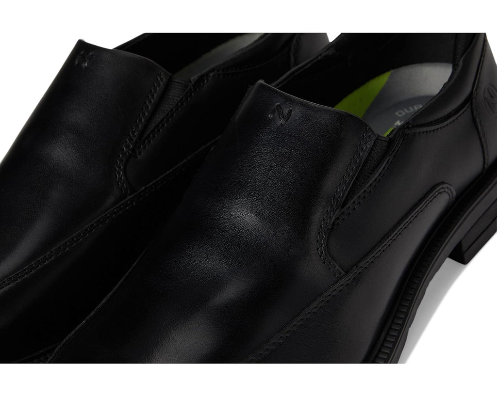 Men's Nunn Bush Kore Ez Icon Moccasin Toe Slip-On Easy-On Easy-Off Dress Casual Shoe Loafer Black