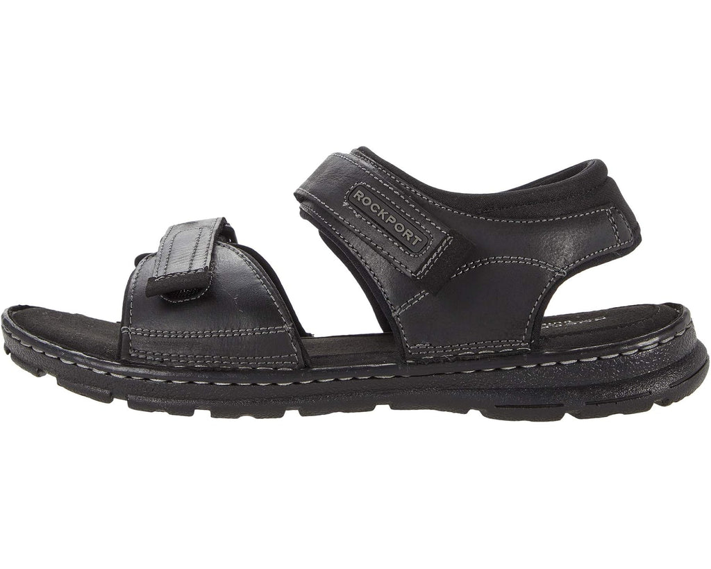 Men's Rockport Darwyn Quarter Strap Black Leather II