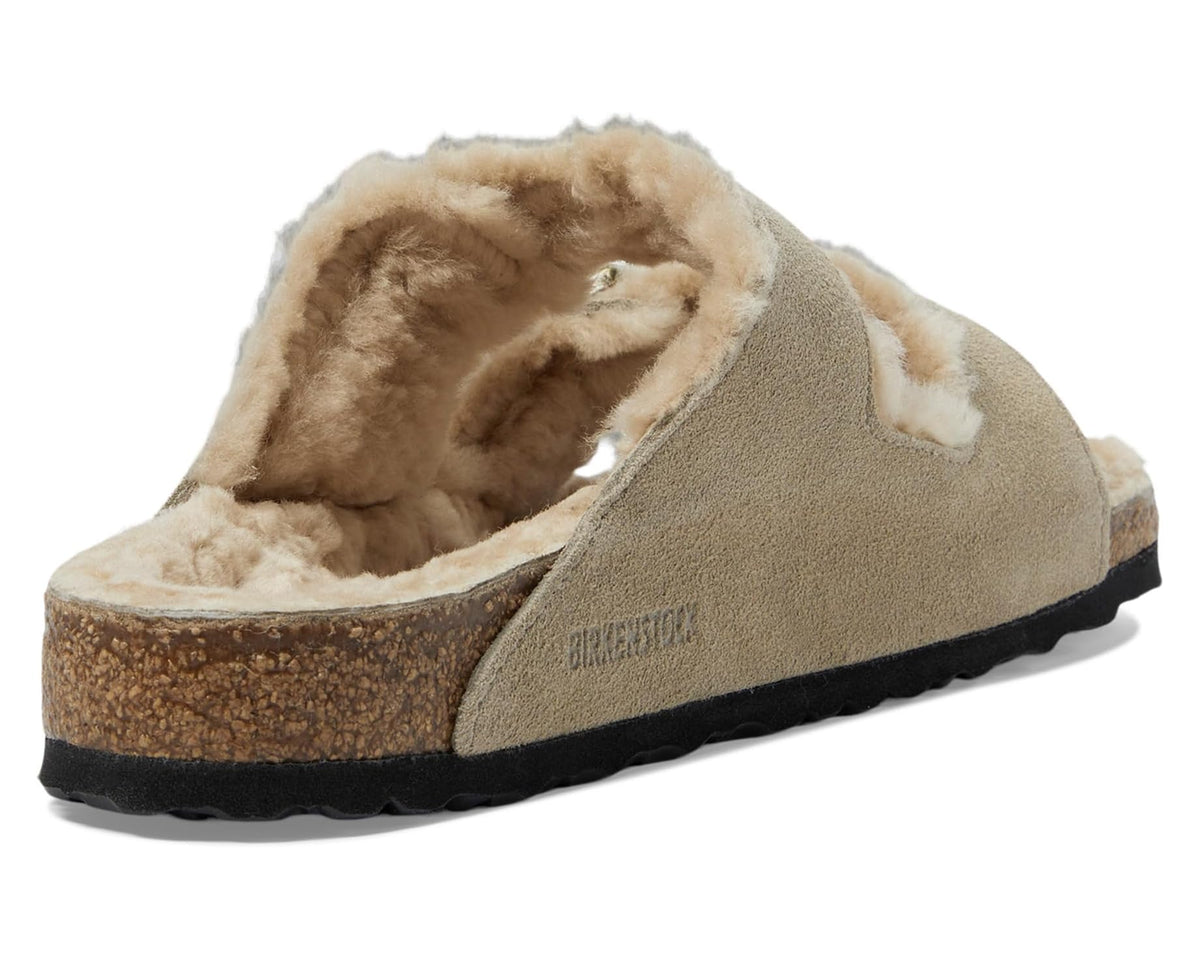 Unisex Birkenstock Arizona Shearling - Suede (Unisex) Taupe