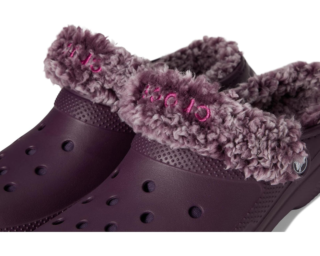 Unisex Crocs Classic Fleece Lined Clogs Plush Plum