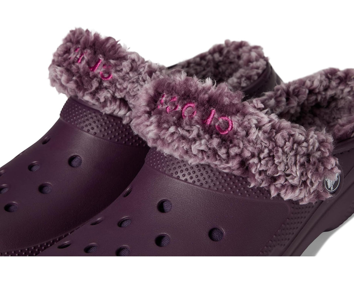 Unisex Crocs Classic Fleece Lined Clogs Plush Plum