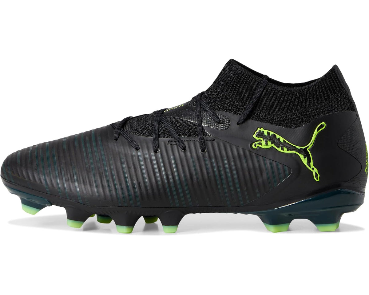 Men's PUMA Future 8 Pro Firm, Artificial Ground Soccer Cleats Black/Fizzy Light/Green Terrain