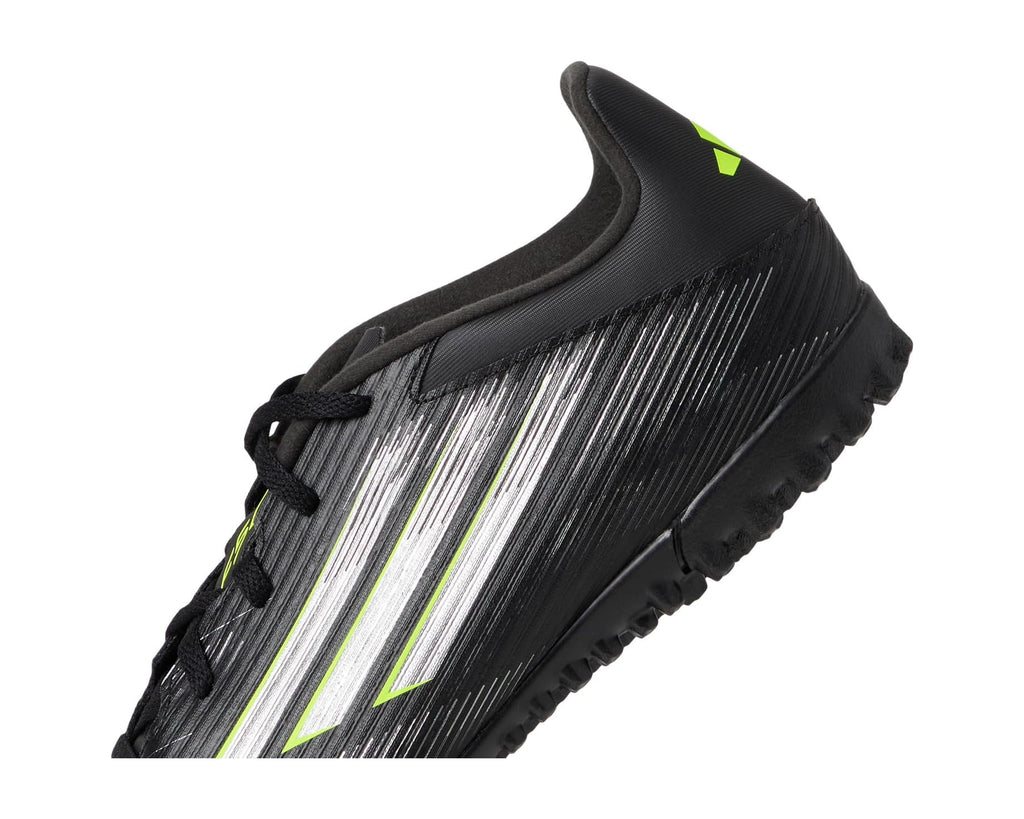 Unisex adidas F50 Club Turf Soccer Cleats Black/Iron Metallic/Lucid Lemon