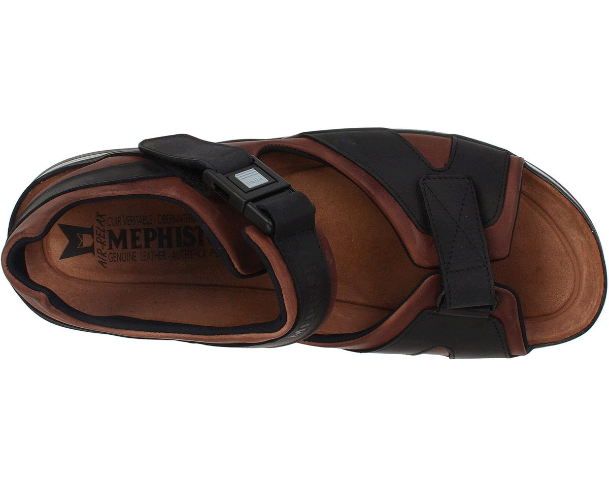 Men's Mephisto Shark Dark Brown/Black Waxy Leather