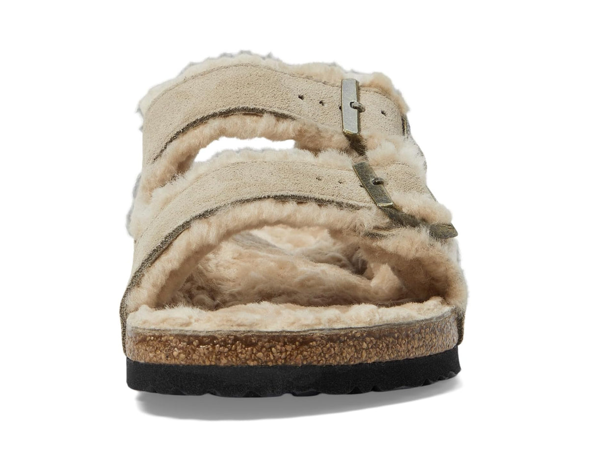 Unisex Birkenstock Arizona Shearling - Suede (Unisex) Taupe