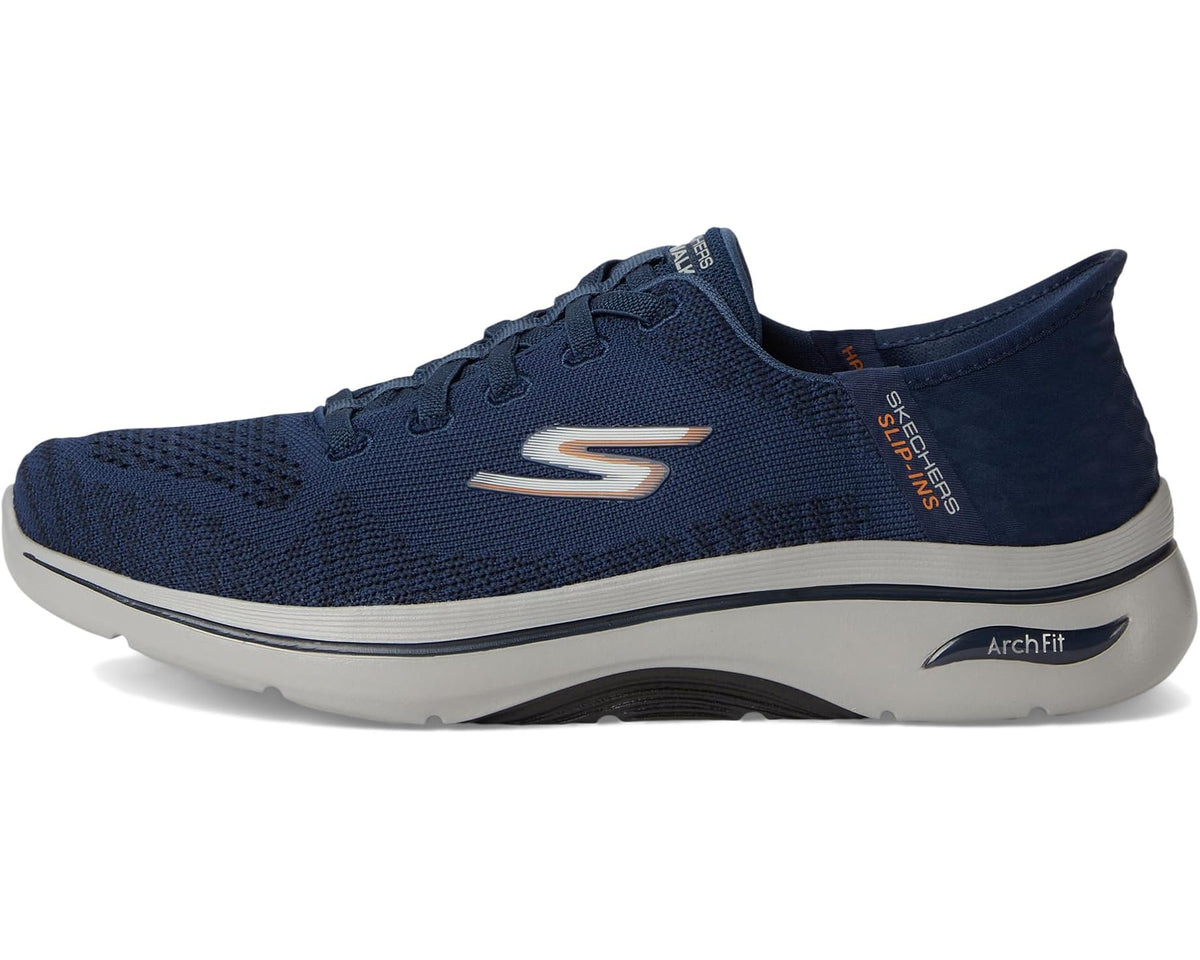 Men's SKECHERS Performance Go Walk Arch Fit 2.0 - Grand Hands Free Slip-Ins Navy/Orange