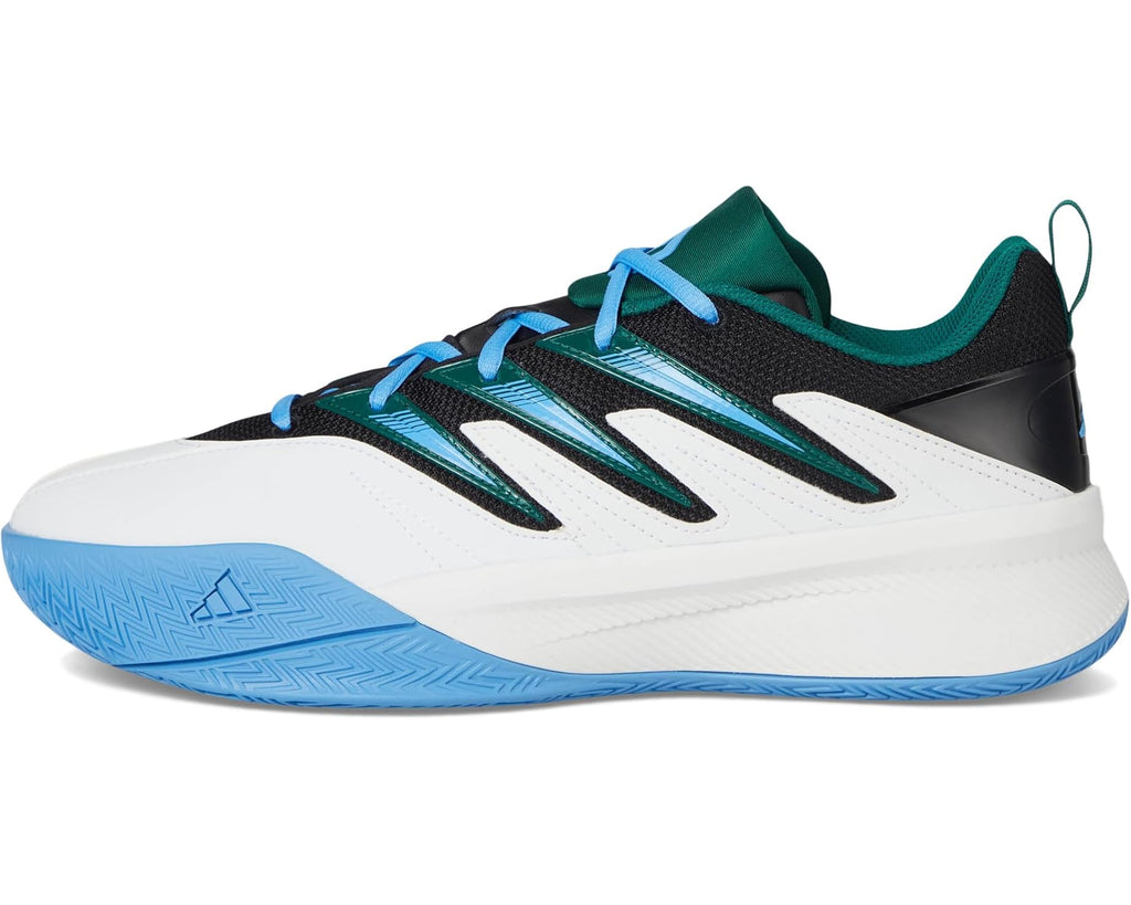 Unisex adidas Dame Certified 3 Basketball Shoes White/Collegiate Green/Blue Burst