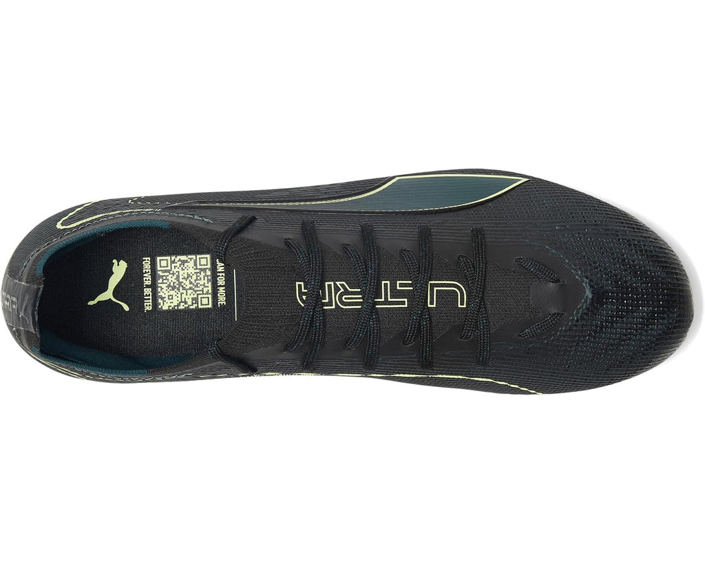 Men's PUMA Ultra 6 Pro Firm, Artificial Ground Soccer Cleats Black/Fizzy Light/Green Terrain